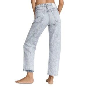 New Womens Designer Rag & Bone NWT $248 Maya HR Slim Jeans Acid Gray White 32